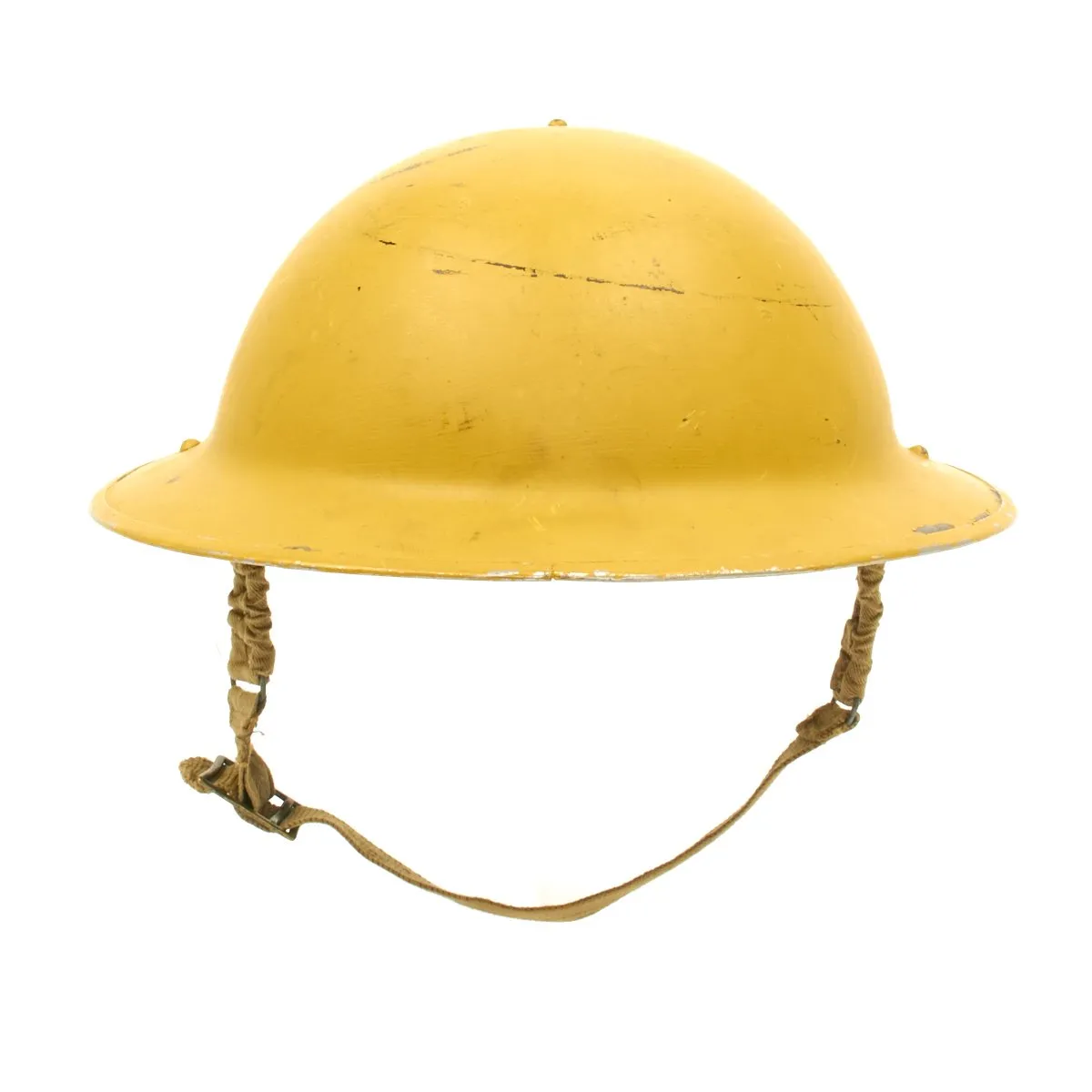 Original British WWII Brodie MkII Steel Helmet used by Norwegian Civil Defense - Dated 1939