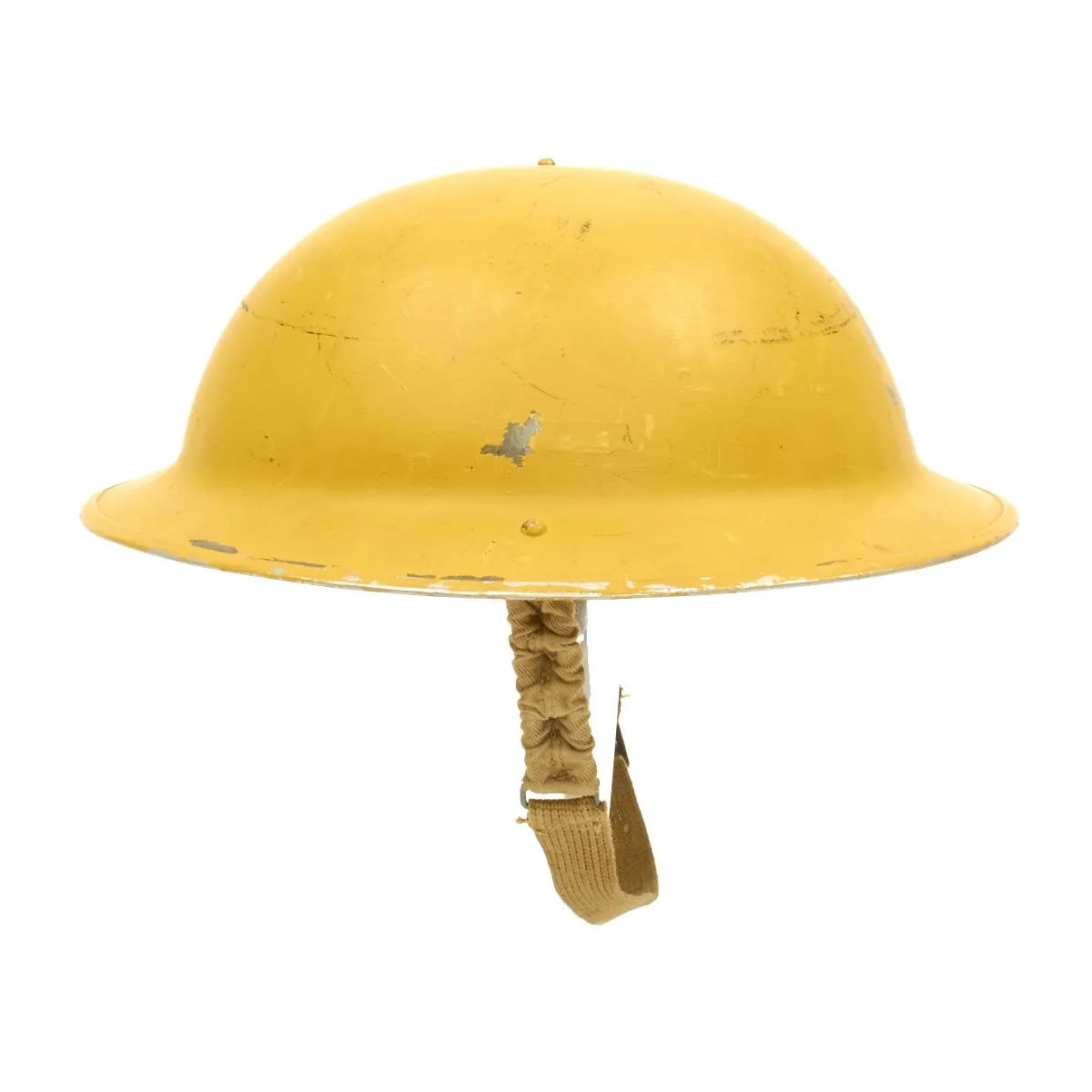 Original British WWII Brodie MkII Steel Helmet used by Norwegian Civil Defense - Dated 1939