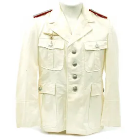 Original German WWII Artillery Officer Lieutenant White Summer Uniform Tunic Jacket