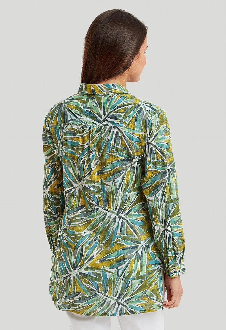 Palm House Amelia Shirt - Green Mix