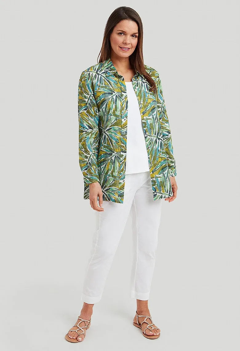 Palm House Amelia Shirt - Green Mix