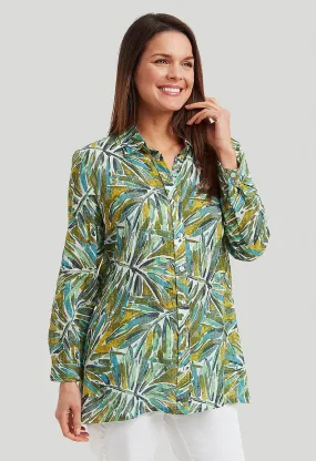 Palm House Amelia Shirt - Green Mix