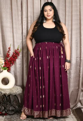 Plus Size Sparkling Wine Plus Size Gold Skirt