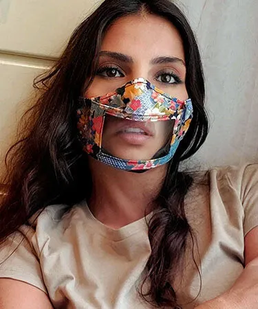 Pop-Up Style Mask (Clear/Smile) - Prints