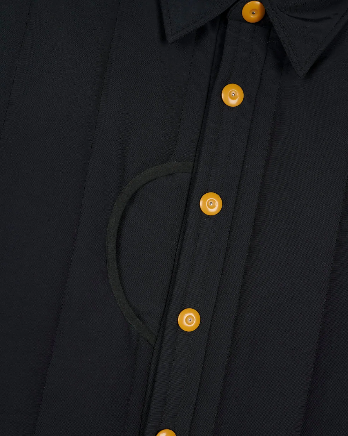 Puffer Button Up Shirt Jacket - Navy