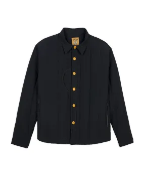 Puffer Button Up Shirt Jacket - Navy