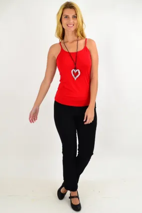 Red Basic Singlet Top