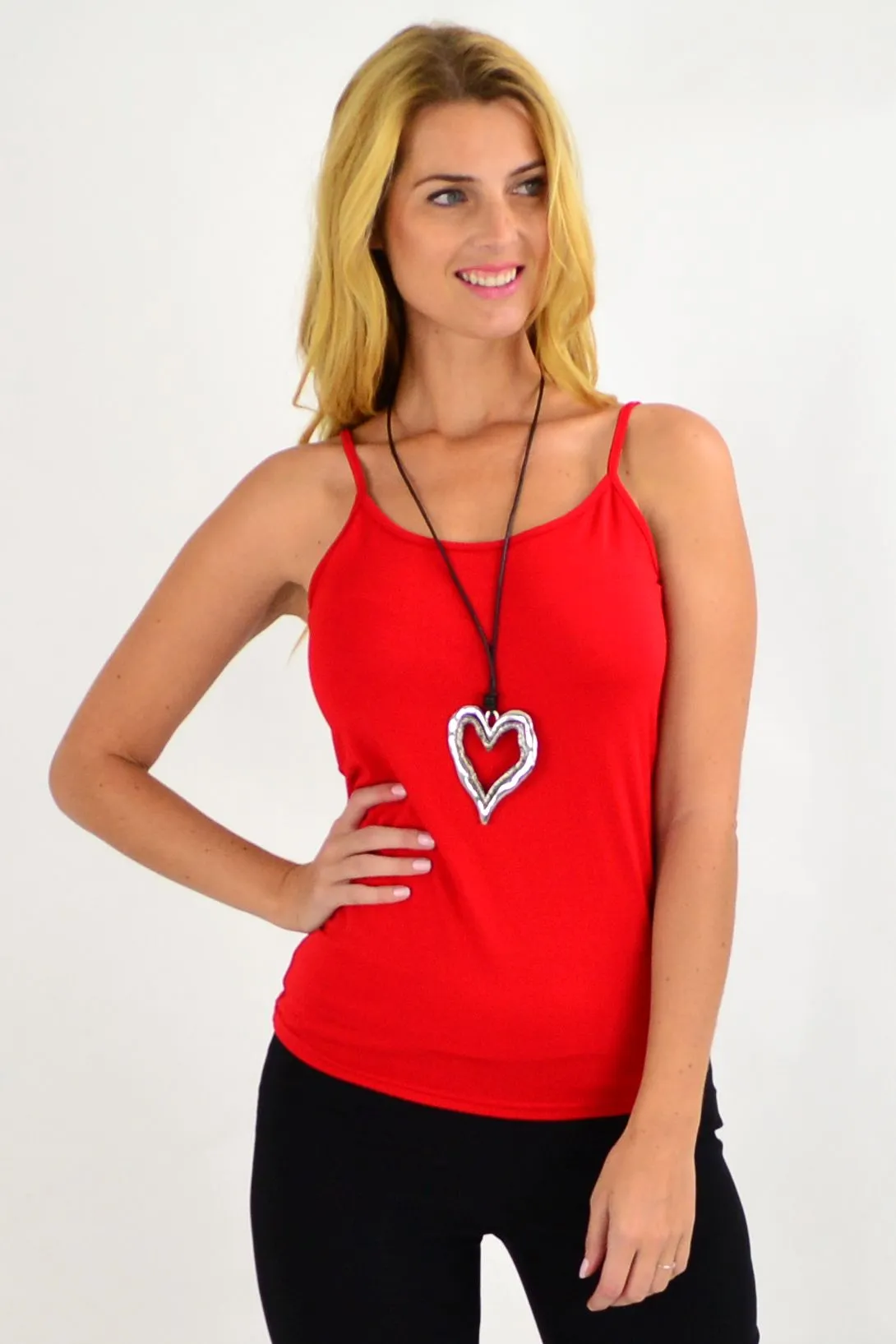 Red Basic Singlet Top