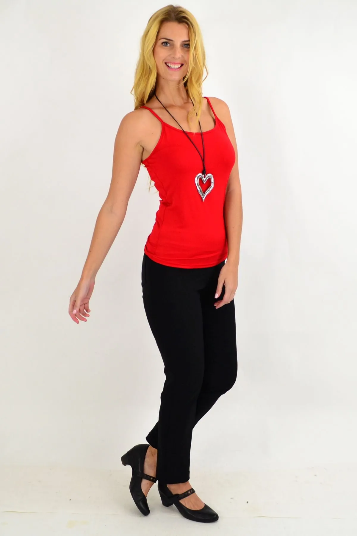 Red Basic Singlet Top