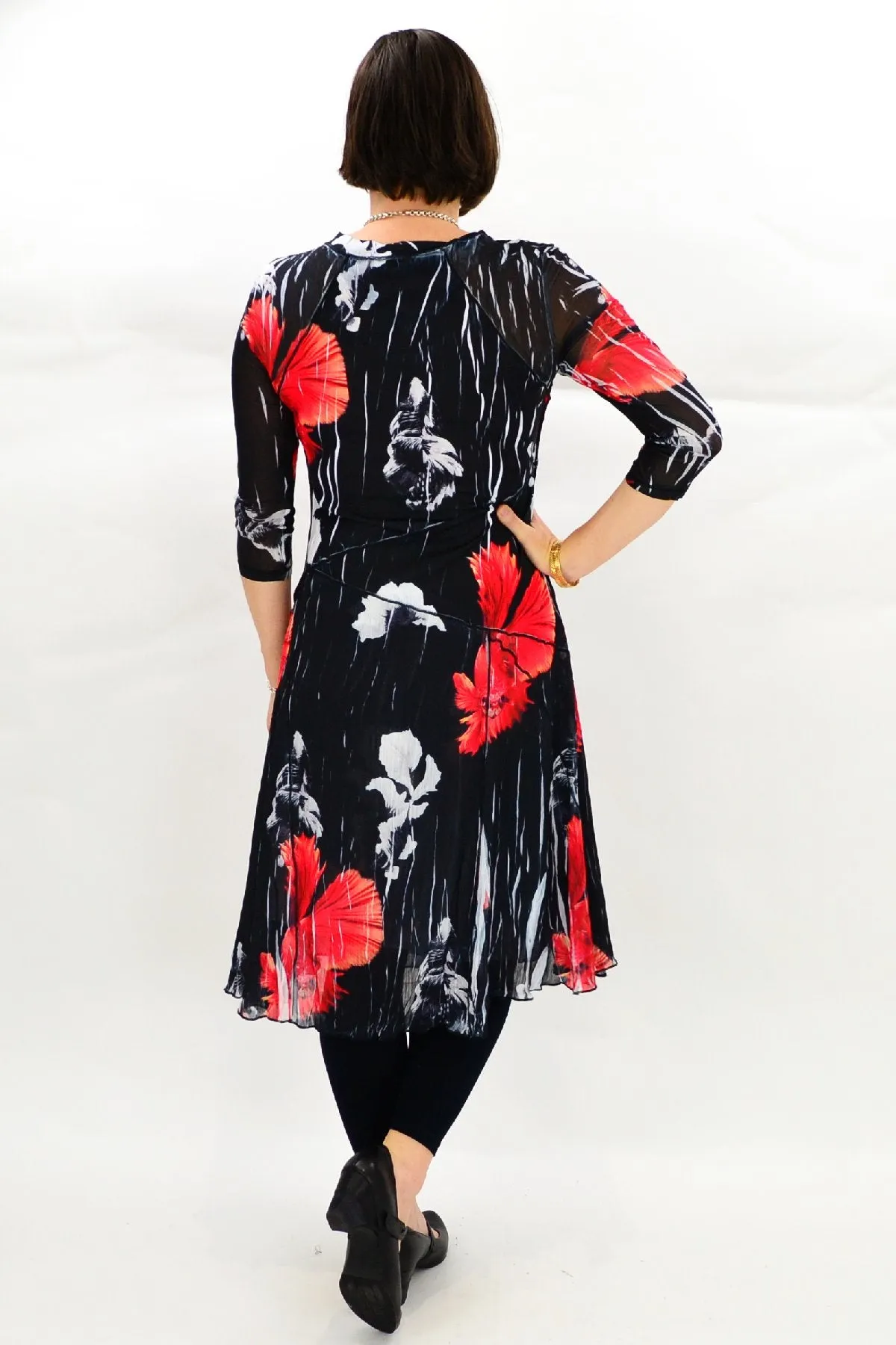 Red Oriental Style Tunic Dress