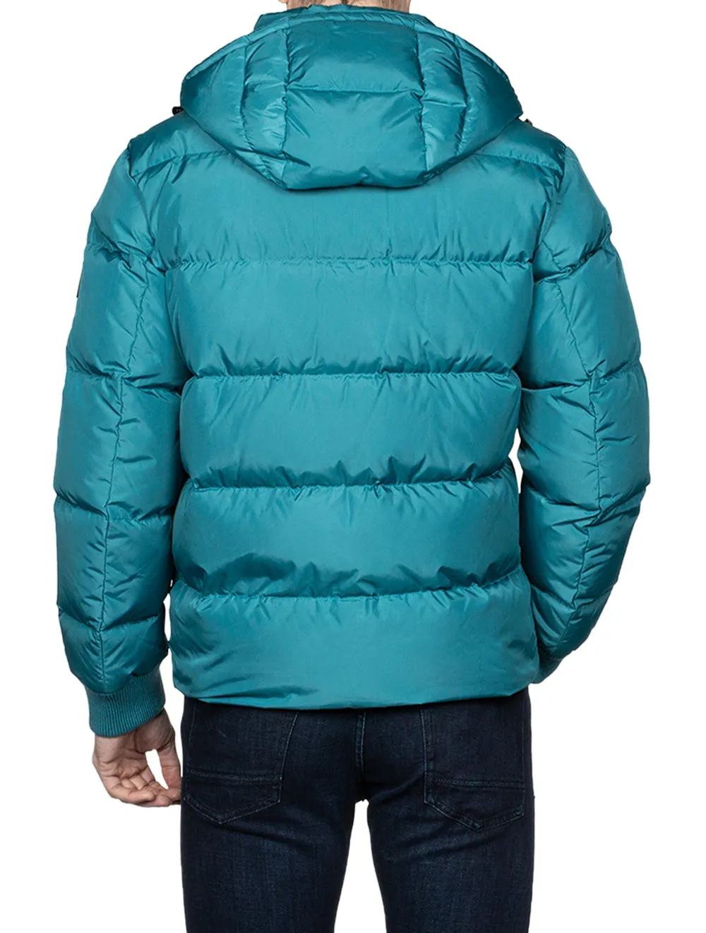 Regular-Fit Puffer Jacket In Water-Repellent Recycled Fabric Green 425