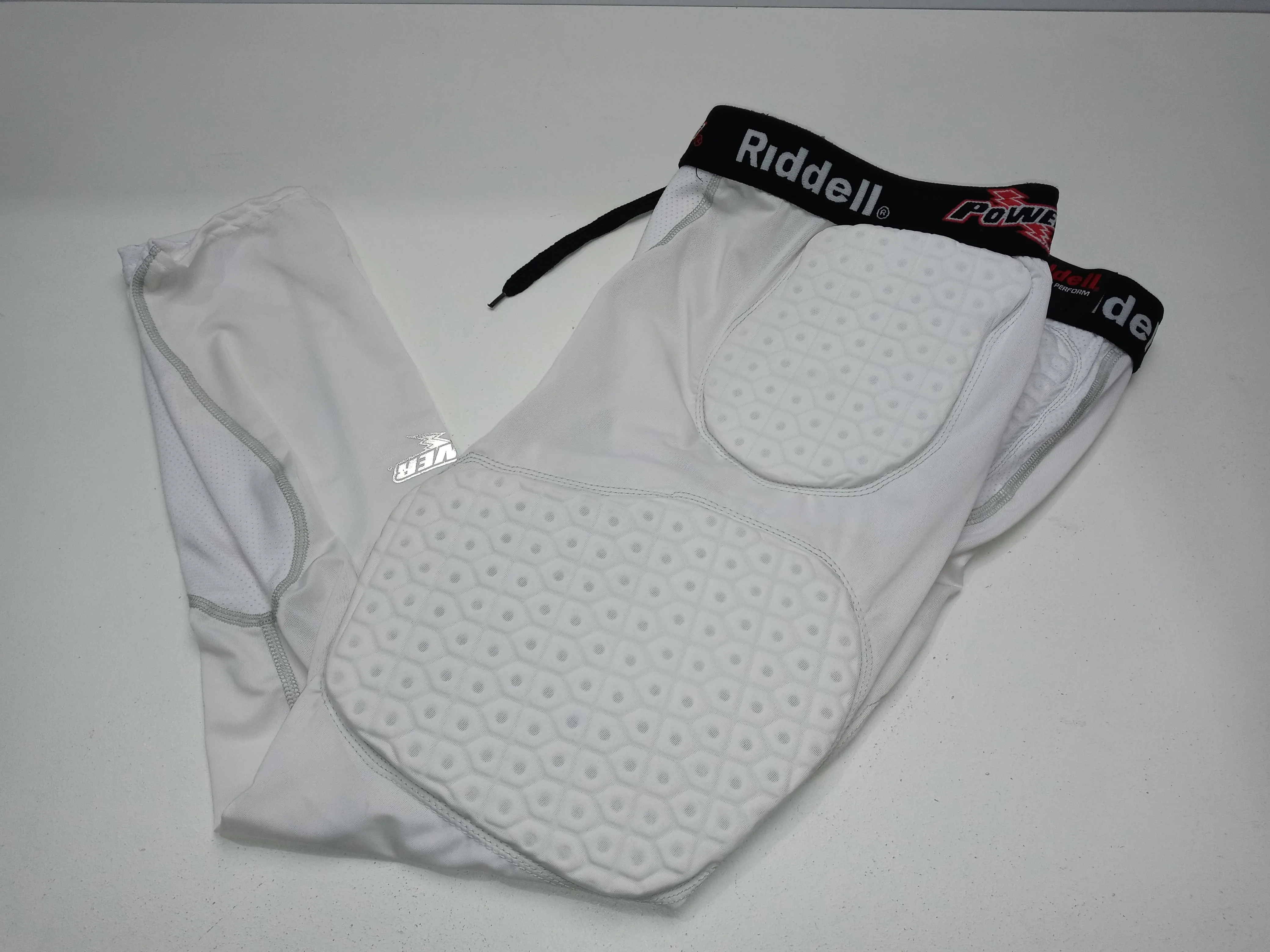 Riddell Men Size Medium White Black Five Piece Full Length Tight Pant