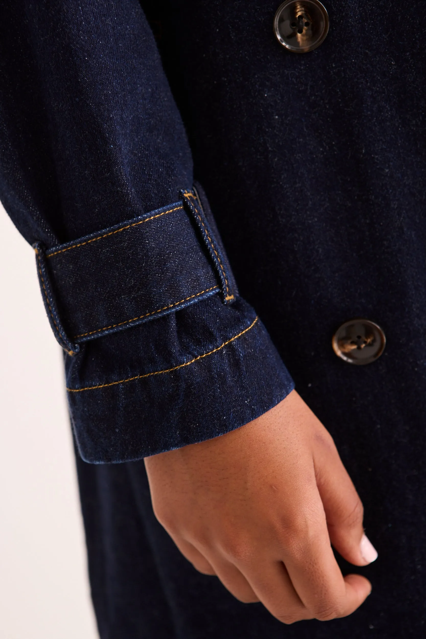 Rodeo Indigo Denim Trench Coat