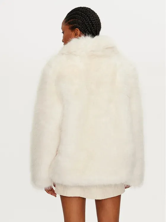 Rosie Faux Fur Jacket (Birch)