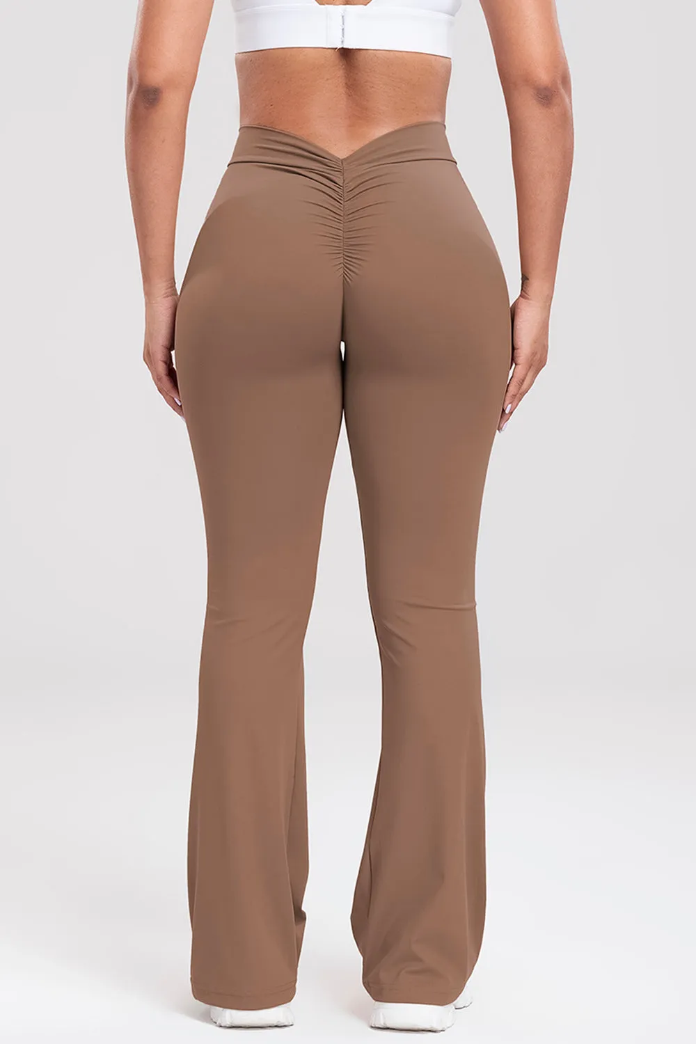 Ruched High Waist Bootcut Active Pants