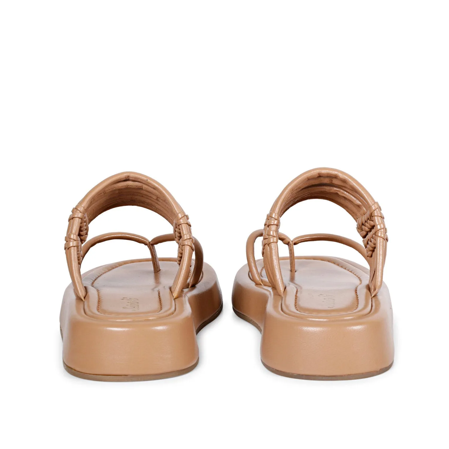 SaintG Womens Brown Leather Sandals