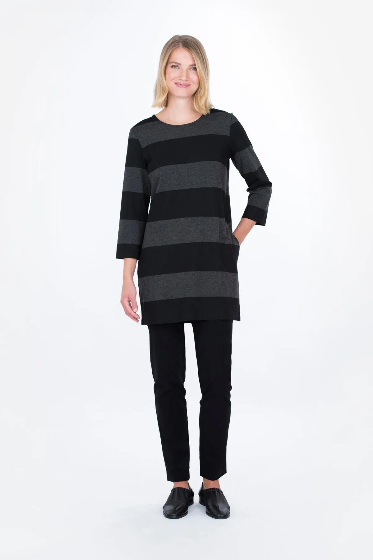 Sammal Tunic Striped Black/Grey