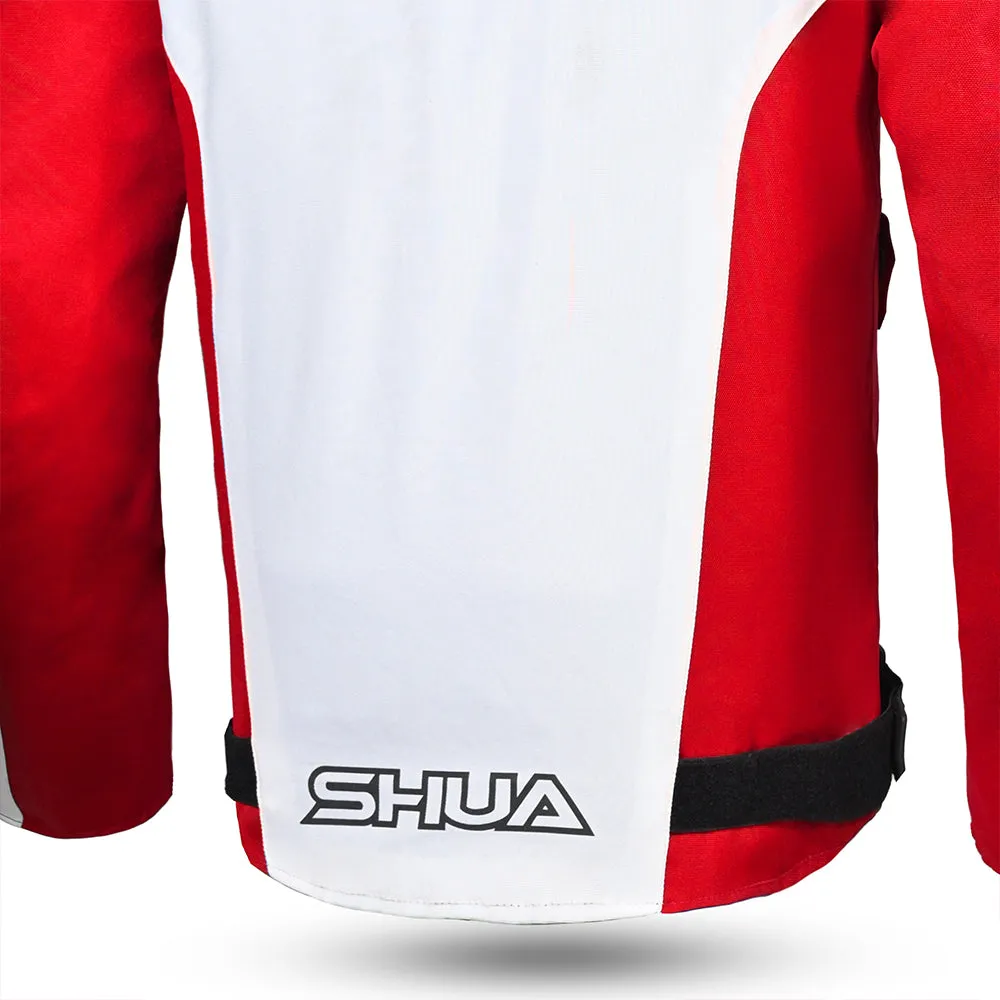 SHUA Immortal Textile Motorcycle Racing Jacket Men Ice Red Black