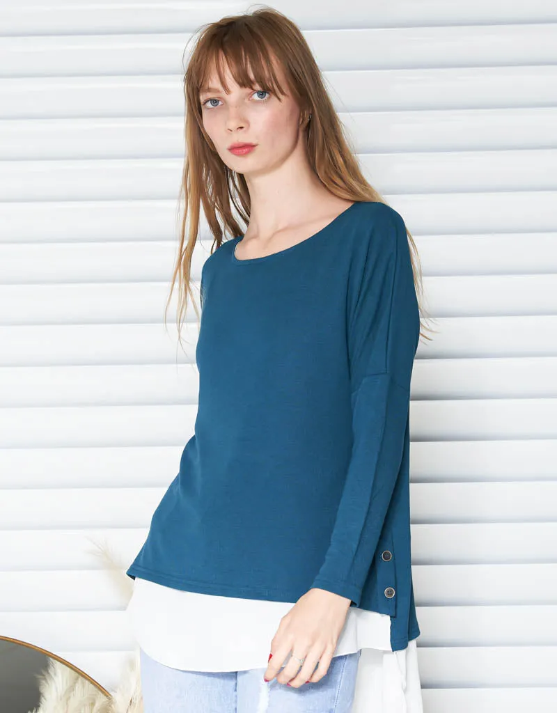 Skyla Side Button Top