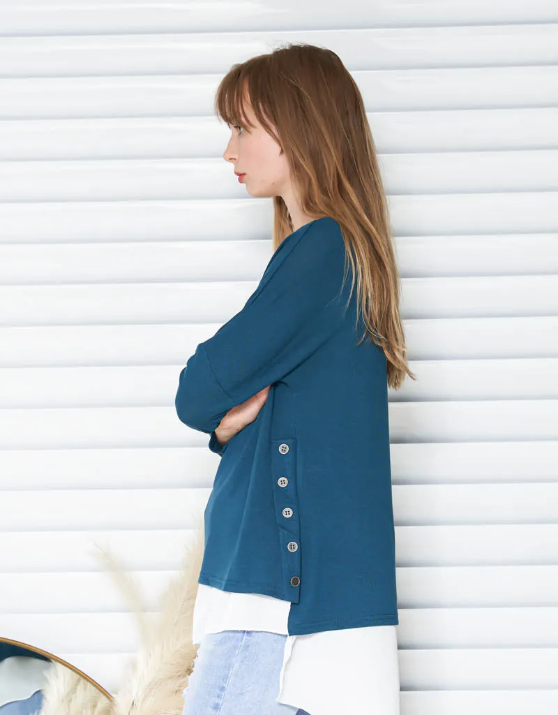 Skyla Side Button Top