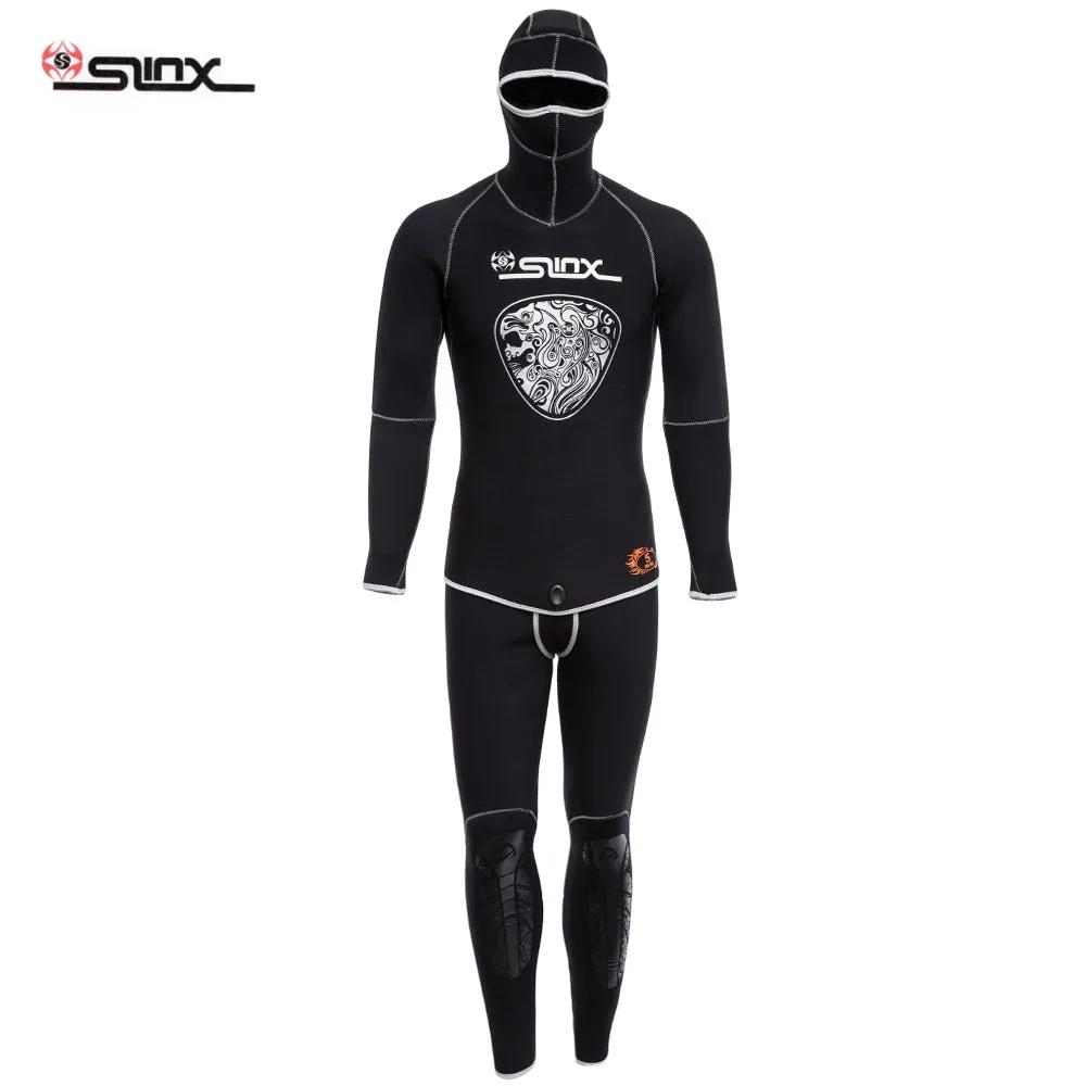 SLINX 1301 Men 5MM Two-piece Sunblock Diving Suit Wetsuit with Headgear