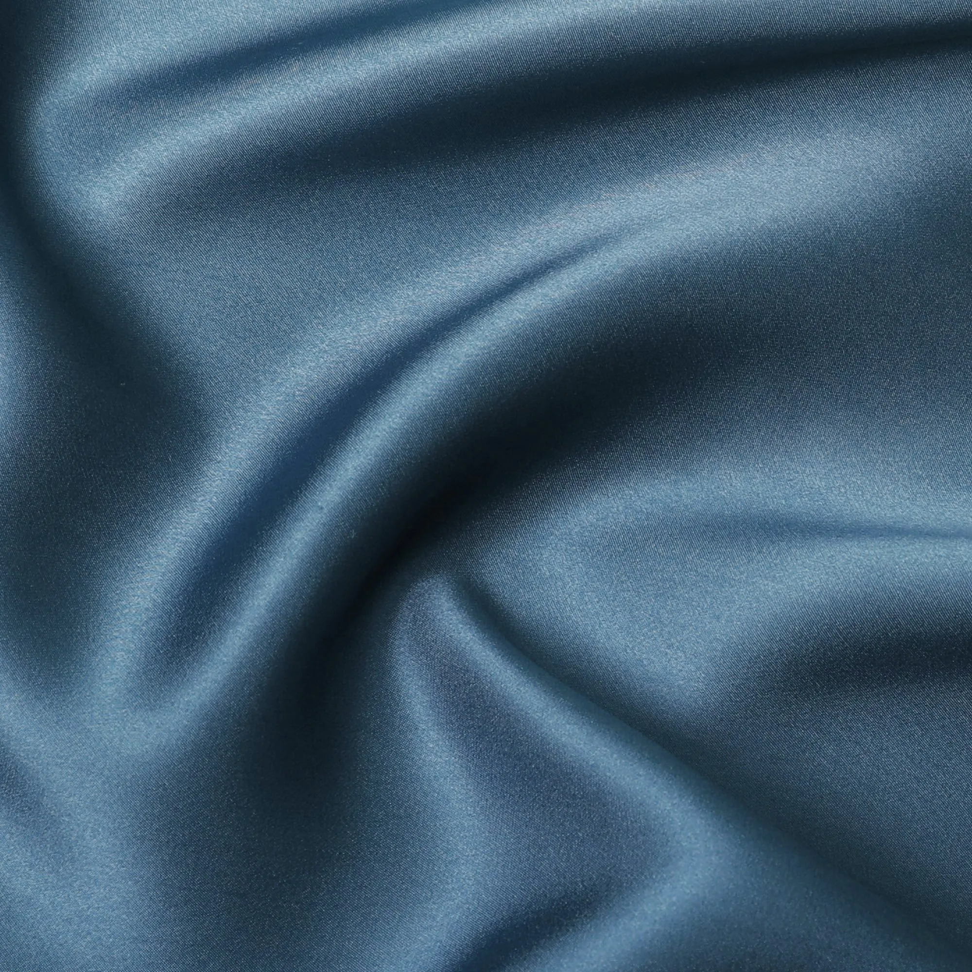 Soothing Sky Blue Ombre Silk Satin Fabric, 110 cm Width - Imported from South Korea-D20245