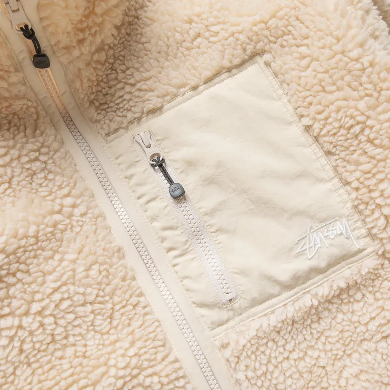 Stussy Sherpa Reversible Jacket - Natural