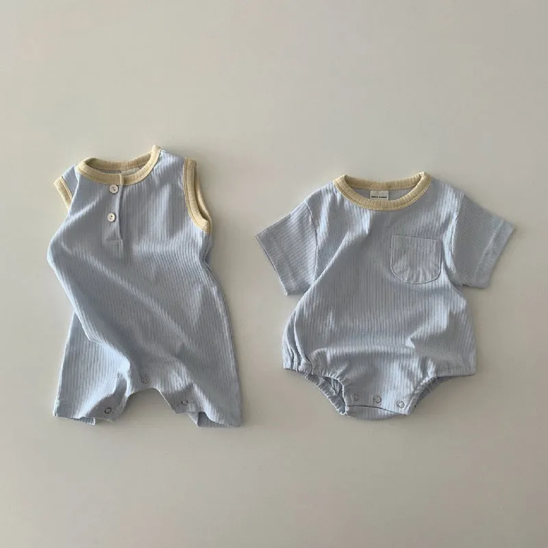 Summer Cotton Rompers and Sleeveless Onesies (2 for $40)