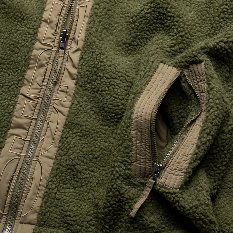 Supervsn Reversible Sherpa Jacket - Fern