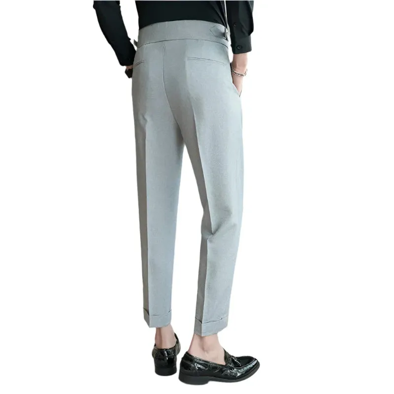 TEEK - British Style High Waist Mens Suit Pants