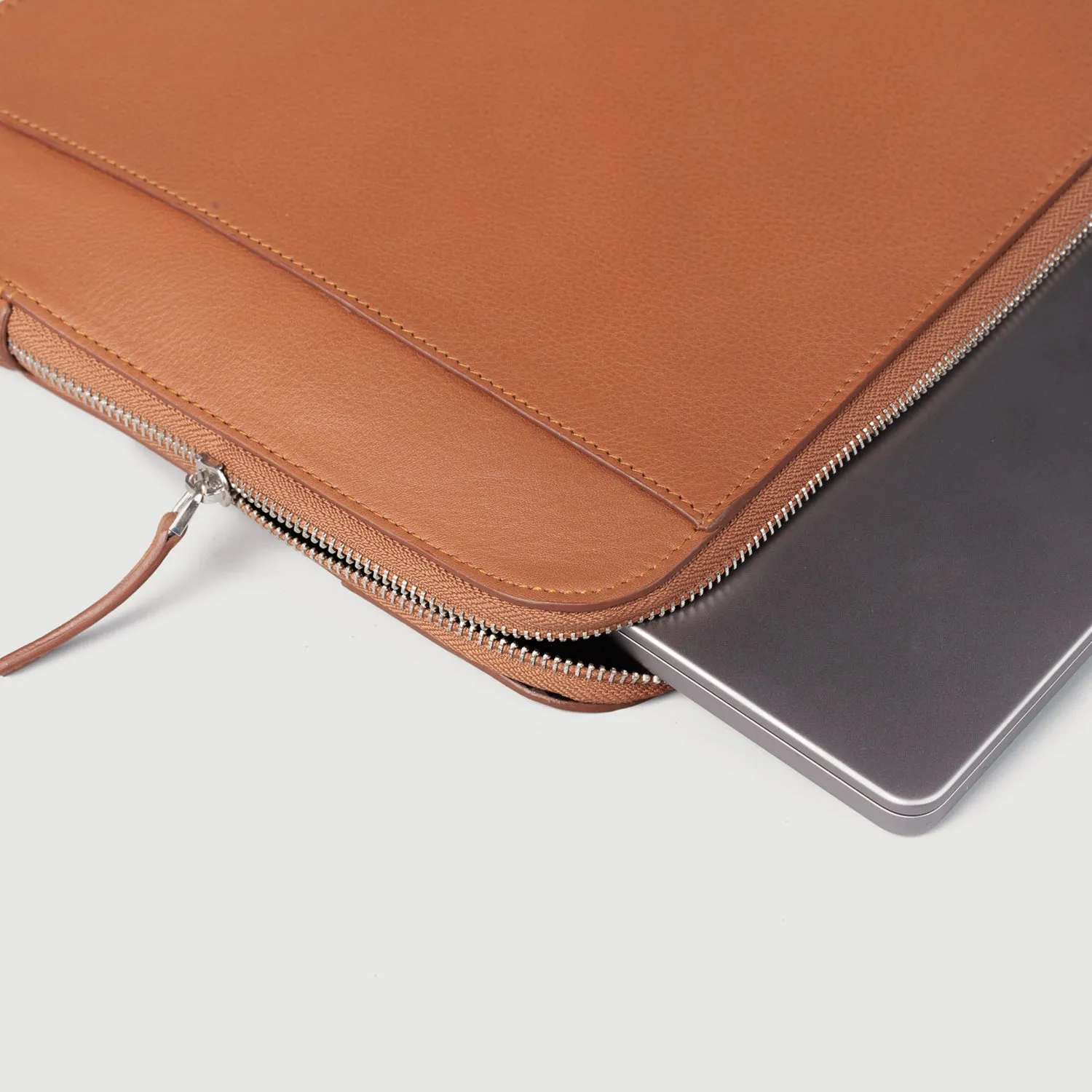 The Baxter Brown Leather Laptop Sleeve