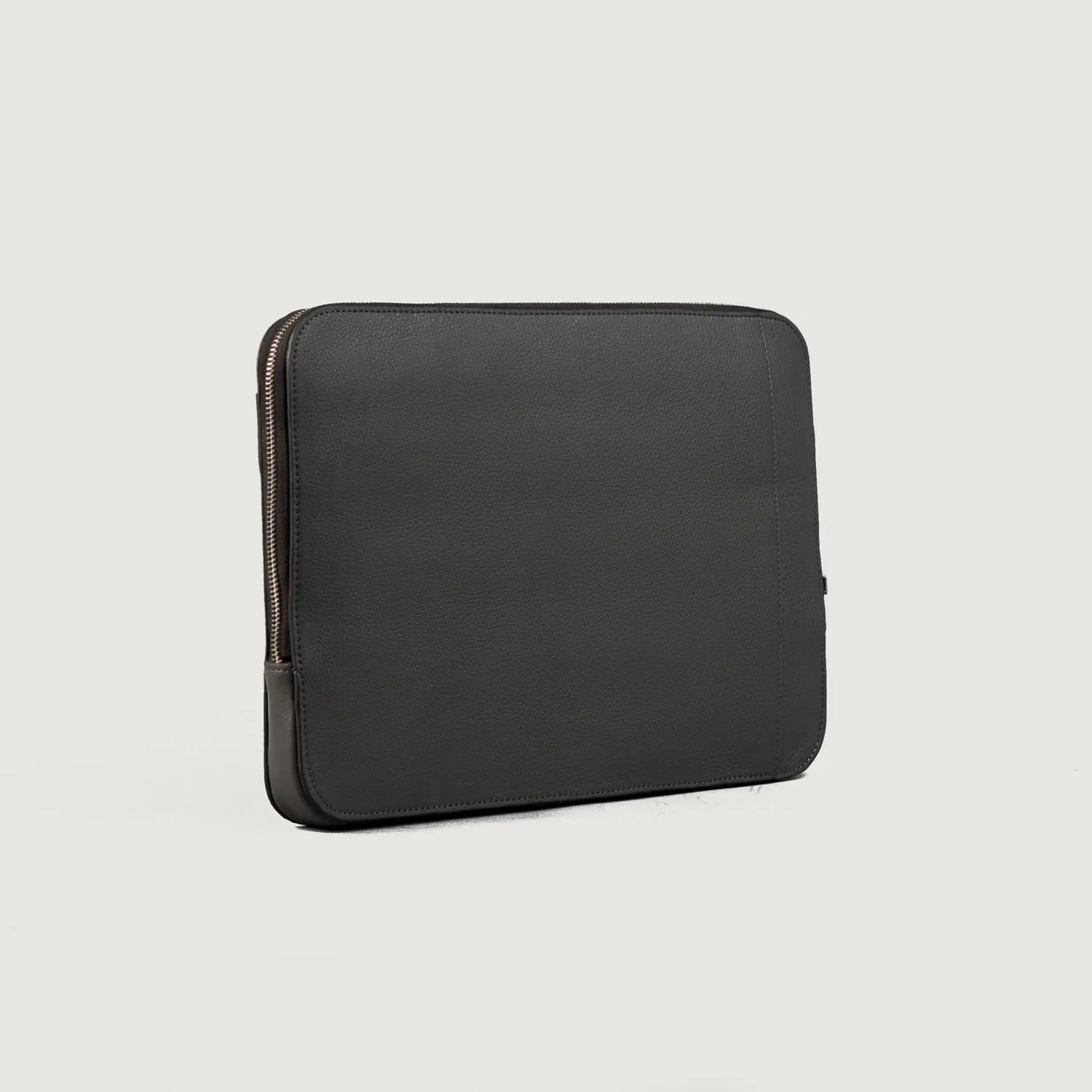 The Baxter Grey Leather Laptop Sleeve