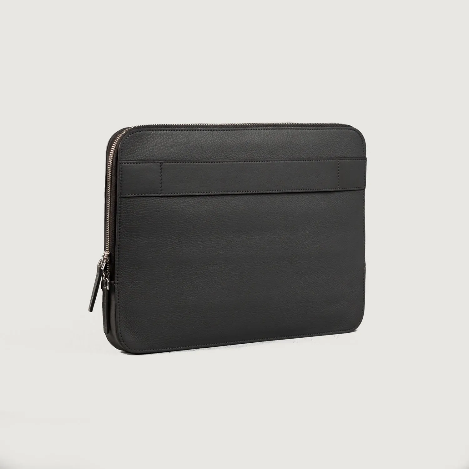 The Baxter Grey Leather Laptop Sleeve