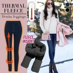 🔥Thermal Fleece Denim Jeggings