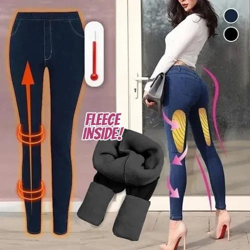 🔥Thermal Fleece Denim Jeggings