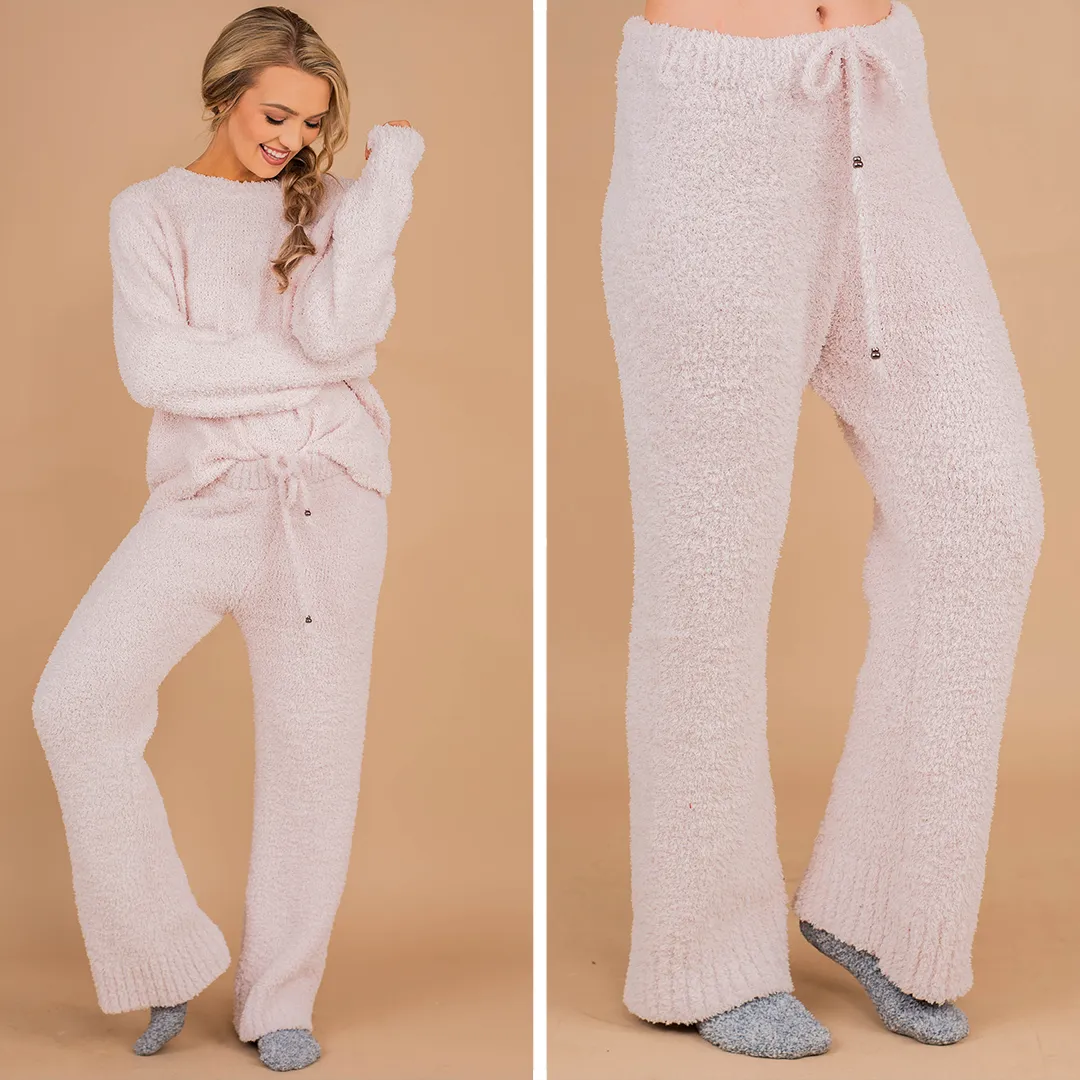 Too Cozy To Care Powder Pink Pajama Pants