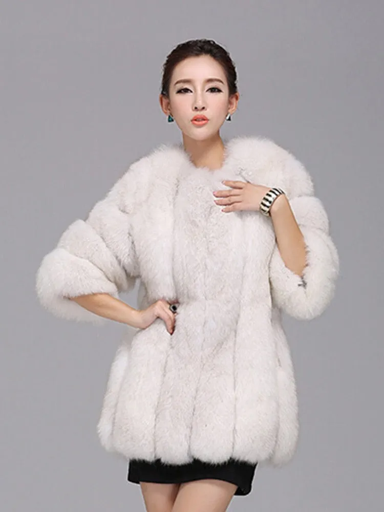 Trendy Faux Fur Mid Waist Coat