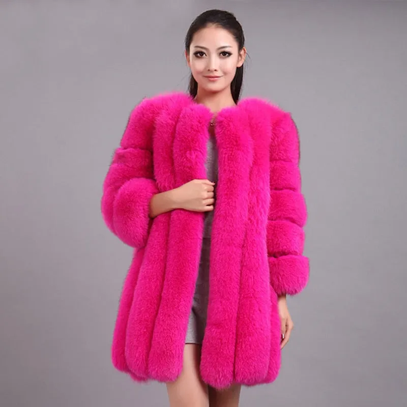 Trendy Faux Fur Mid Waist Coat