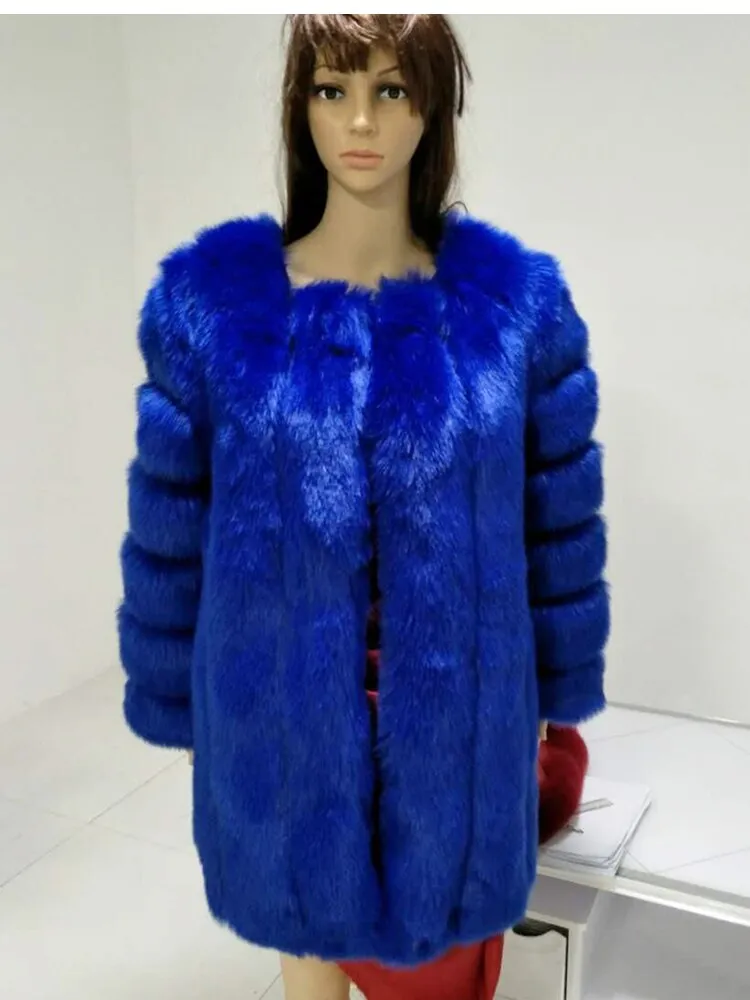 Trendy Faux Fur Mid Waist Coat