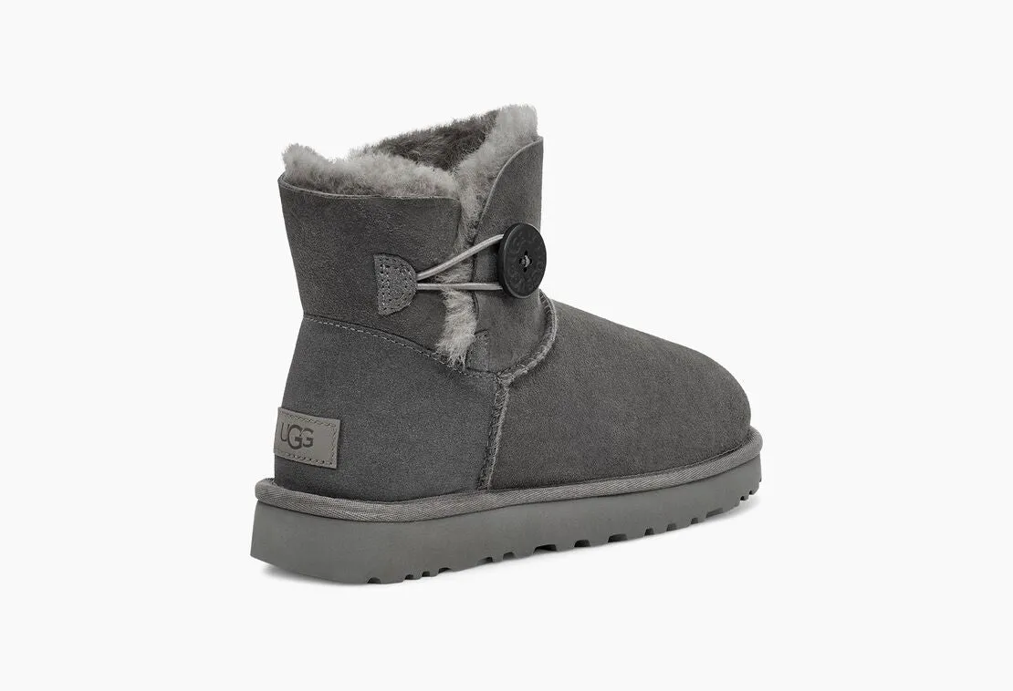 UGG Women's Mini Bailey Button II Boots in Grey