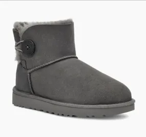 UGG Women's Mini Bailey Button II Boots in Grey