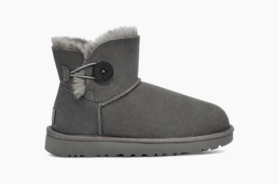 UGG Women's Mini Bailey Button II Boots in Grey