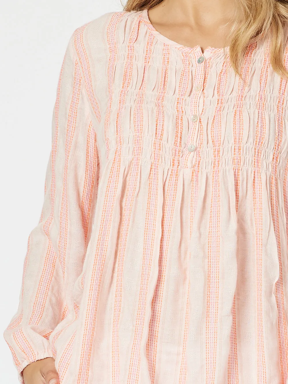 Venice Stripe Tunic - Papaya