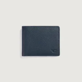 Voren Blue Leather Bi-fold Wallet