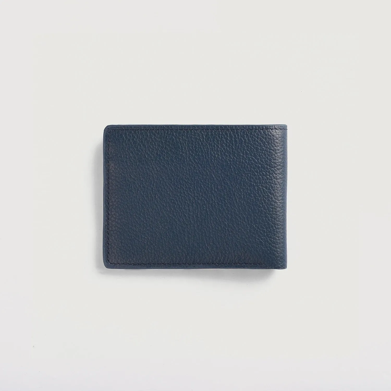 Voren Blue Leather Bi-fold Wallet