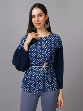 Women Indigo Blue Top