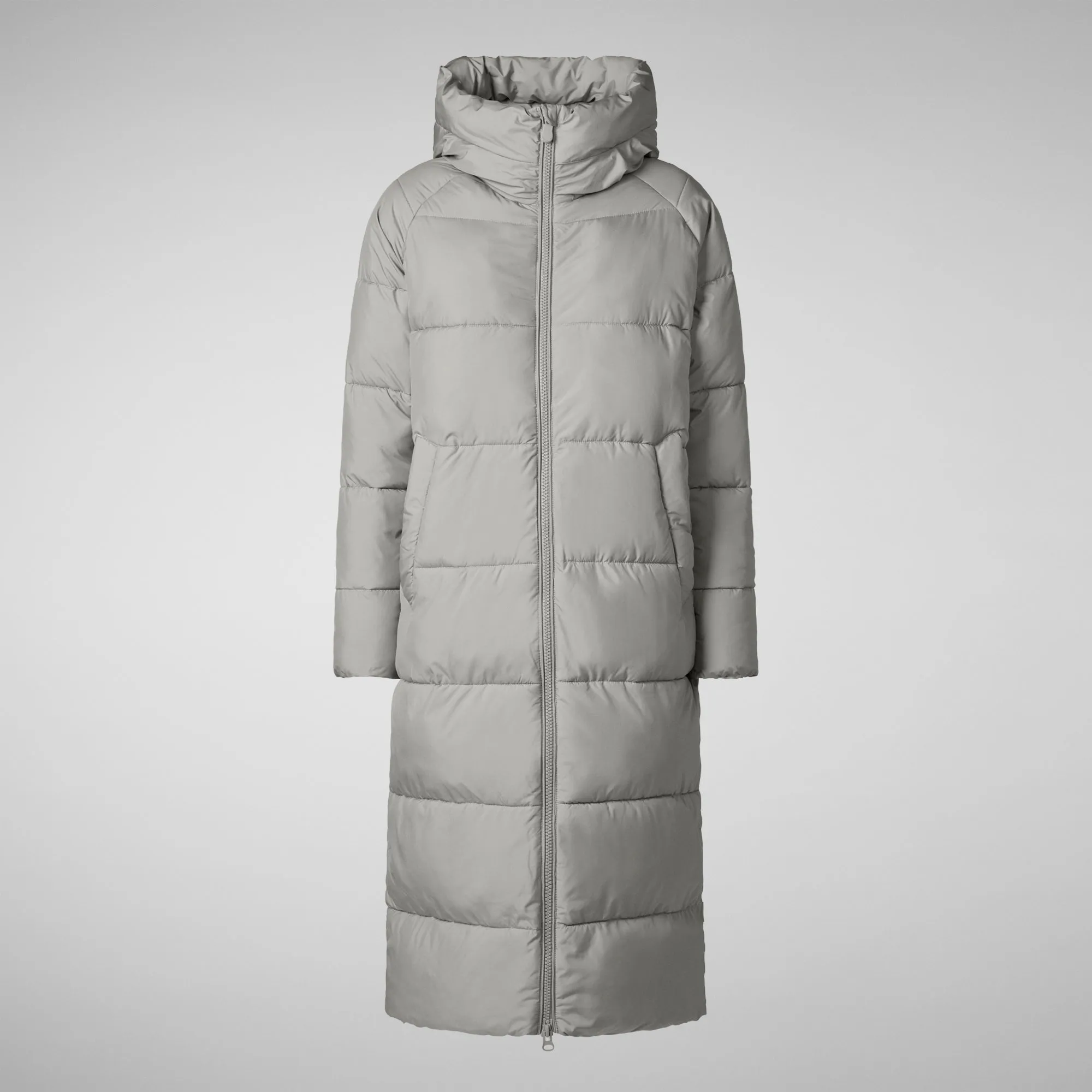 Women's animal free Puffer jacket Janis in wolf grey