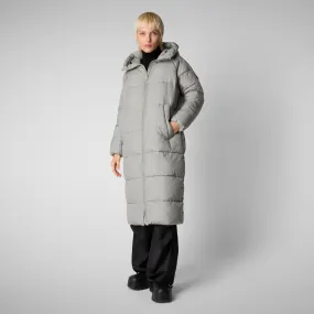 Women's animal free Puffer jacket Janis in wolf grey