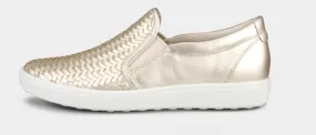 Women's Ecco Soft 7 Slip-On Shoe 47011301688 Color: Pure White Gold