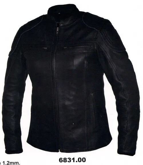 Women's Leather Biker Jacket with Zip Out Liner